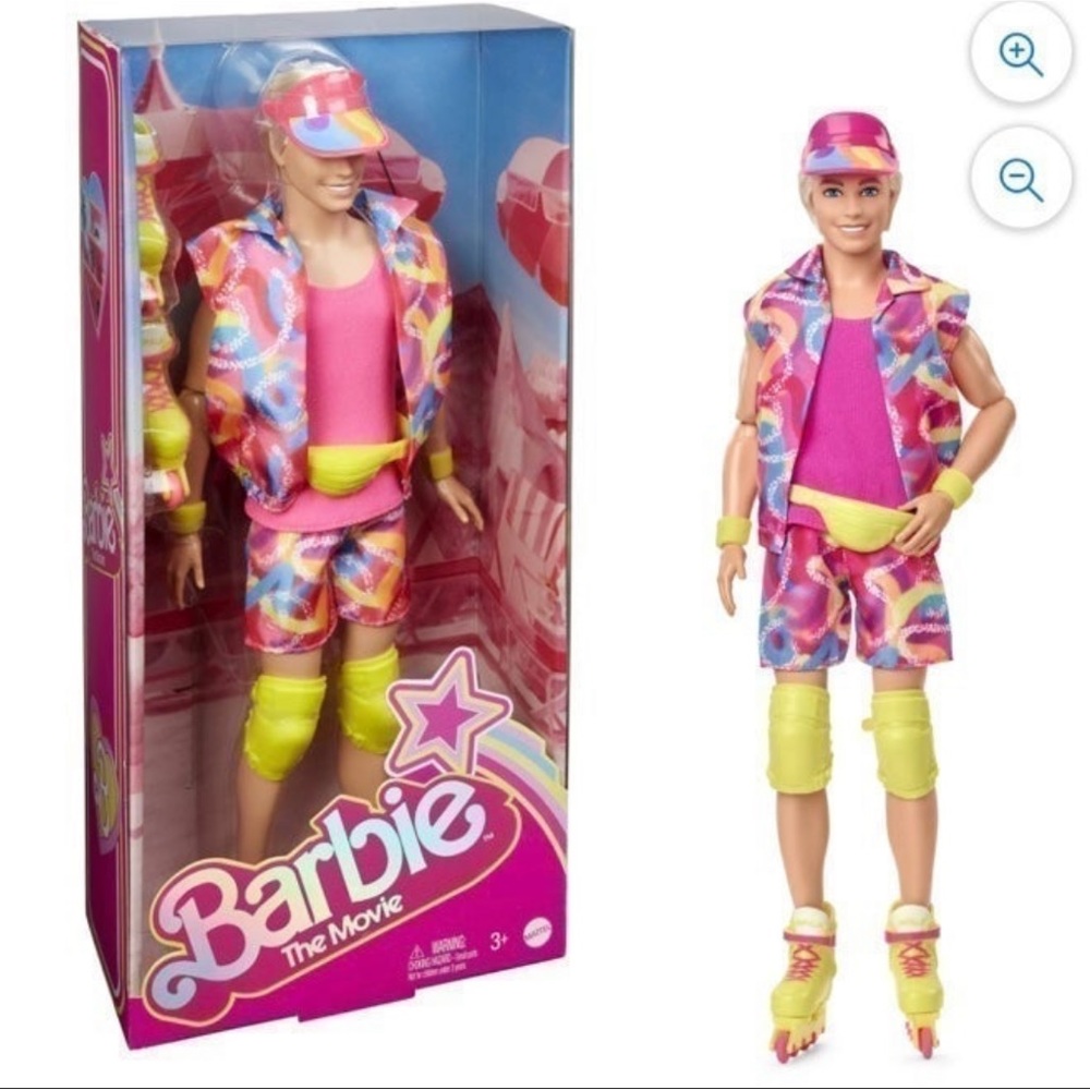 Barbie The Movie roller skating ken doll New